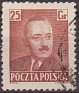Poland 1950 Characters 25 GR Brown Scott 482